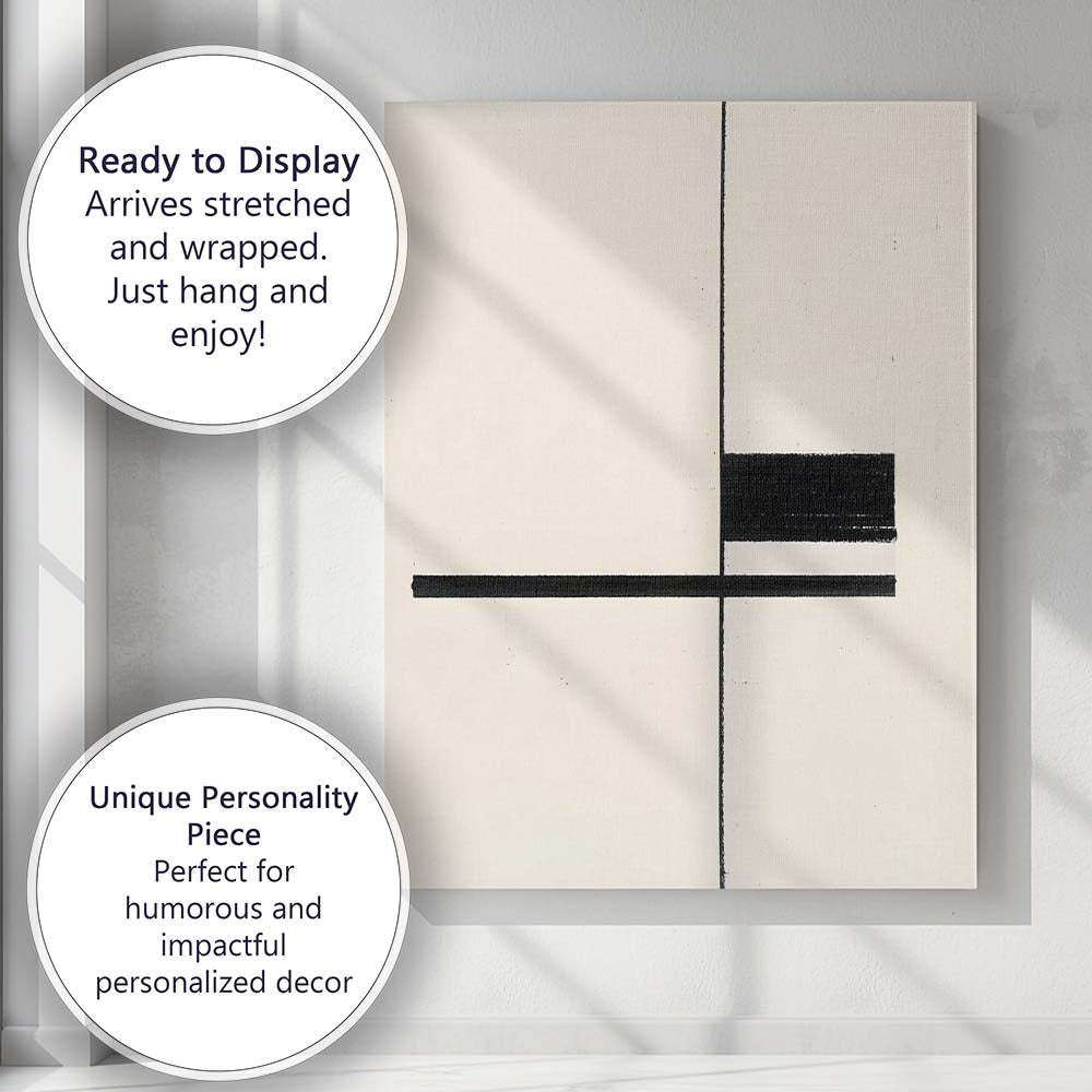 Minimalist Monochrome Ink Wash Crowd Silhouette Painting Canvas Wall Art Print Decor Picture Ready to Hang