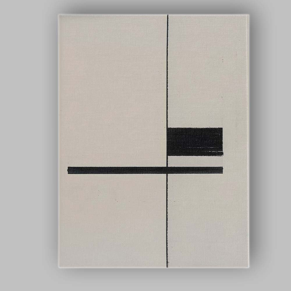 Minimalist Monochrome Ink Wash Crowd Silhouette Painting Canvas Wall Art Print Decor Picture Ready to Hang