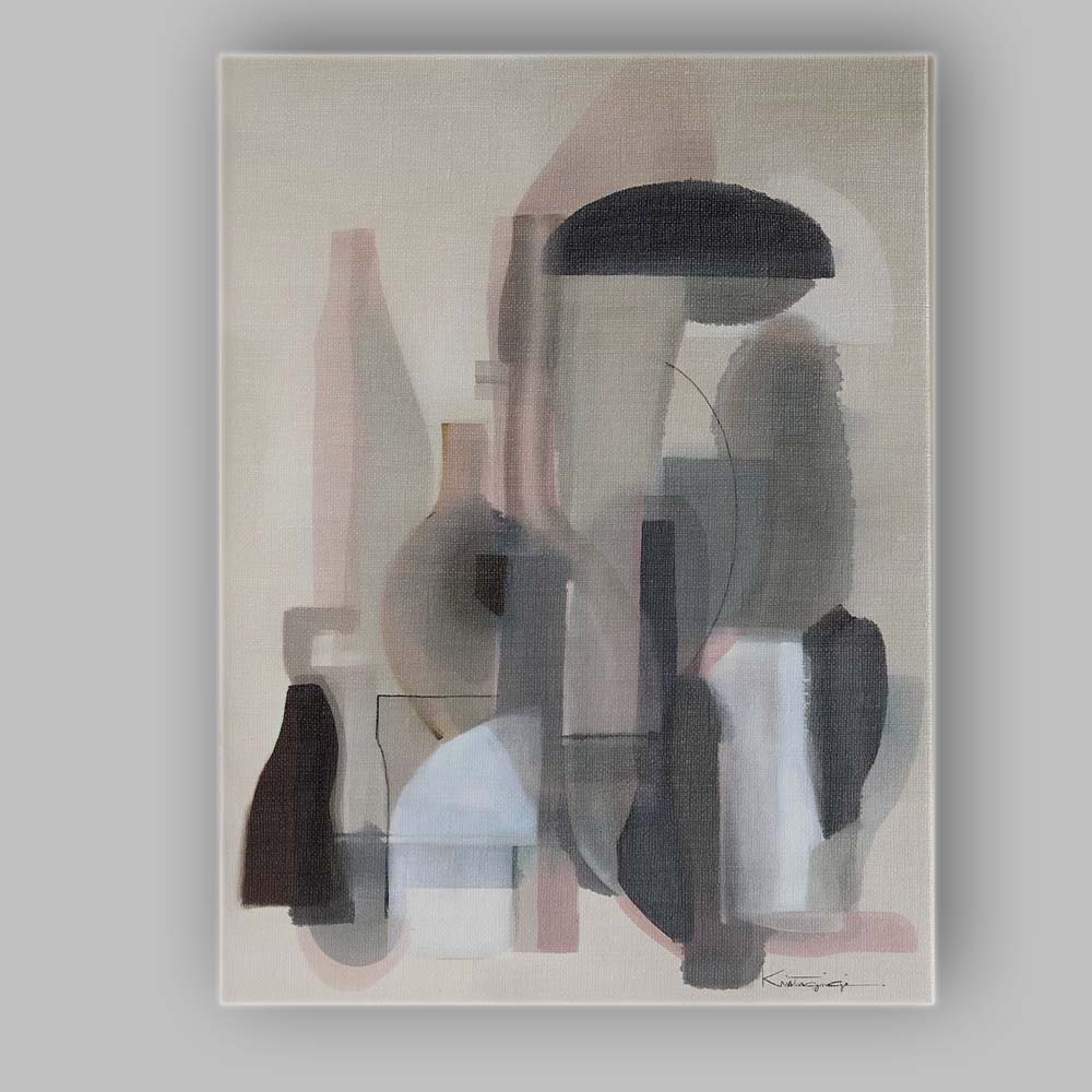 Black White Geometric Line Grid Minimalist Abstract Canvas Wall Art Print Decor Picture Ready to Hang