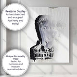 Contemporary Layered Portrait Paper Cut Abstract Face Canvas Wall Art Print Decor Picture Ready to Hang