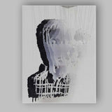 Contemporary Layered Portrait Paper Cut Abstract Face Canvas Wall Art Print Decor Picture Ready to Hang