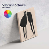 Minimalist Fashion Couple Kissing Silhouette Contemporary Canvas Wall Art Print Decor Picture Ready to Hang