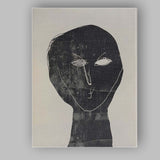 Abstract Black Face Portrait Minimalist Line Art Canvas Wall Art Print Decor Picture Ready to Hang