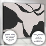 Abstract Ink Line Composition Neutral Minimalist Painting Canvas Wall Art Print Decor Picture Ready to Hang