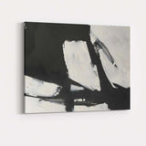 Monochrome Textured Abstract Palette Knife Painting Canvas Wall Art Print Decor Picture Ready to Hang
