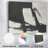 Monochrome Textured Abstract Palette Knife Painting Canvas Wall Art Print Decor Picture Ready to Hang