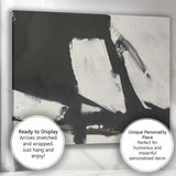 Monochrome Textured Abstract Palette Knife Painting Canvas Wall Art Print Decor Picture Ready to Hang