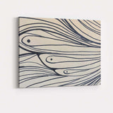Minimalist Black Line Fish School Abstract Illustration Canvas Wall Art Print Decor Picture Ready to Hang