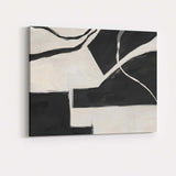 Monochrome Geometric Colour Block Abstract Minimalist Canvas Wall Art Print Decor Picture Ready to Hang
