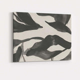 Monochrome Abstract Black Brushstroke Gestural Painting Canvas Wall Art Print Decor Picture Ready to Hang