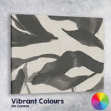 Monochrome Abstract Black Brushstroke Gestural Painting Canvas Wall Art Print Decor Picture Ready to Hang