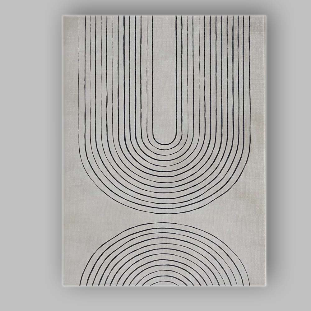 Minimalist Black U Shape Line Art Geometric Abstract Canvas Wall Art Print Decor Picture Ready to Hang