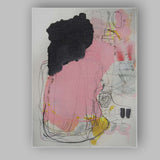 Blush Pink Abstract Expressionist Brushstroke Contemporary Painting Canvas Wall Art Print Decor Picture Ready to Hang
