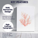 Pink Watercolour Coral Reef Coastal Botanical Canvas Wall Art Print Decor Picture Ready to Hang