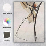 Elegant Abstract Female Figure Minimalist Ink Line Drawing Canvas Wall Art Print Decor Picture Ready to Hang