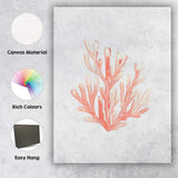 Pink Watercolour Coral Reef Coastal Botanical Canvas Wall Art Print Decor Picture Ready to Hang