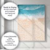 Abstract Watercolour Ocean Waves Sandy Beach Texture Canvas Wall Art Print Decor Picture Ready to Hang