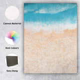Abstract Watercolour Ocean Waves Sandy Beach Texture Canvas Wall Art Print Decor Picture Ready to Hang