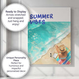 Summer Vibes Beach Relaxation Coastal Holiday Canvas Wall Art Print Decor Picture Ready to Hang
