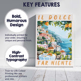 Il Dolce Far Niente Amalfi Coast Lemon Terrace Canvas Wall Art Print Decor Picture Ready to Hang