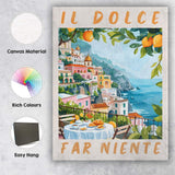 Il Dolce Far Niente Amalfi Coast Lemon Terrace Canvas Wall Art Print Decor Picture Ready to Hang