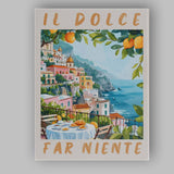 Il Dolce Far Niente Amalfi Coast Lemon Terrace Canvas Wall Art Print Decor Picture Ready to Hang