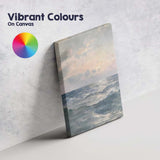 Soft Ocean Sunset Seascape Impressionist Painting Canvas Wall Art Print Decor Picture Ready to Hang