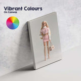 Fashion Doll Pink Knit Outfit Glamour Portrait Canvas Wall Art Print Decor Picture Ready to Hang