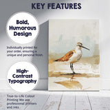 Watercolour Shorebird Coastal Wildlife Illustration Canvas Wall Art Print Decor Picture Ready to Hang
