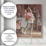 Pink Aesthetic Fashion Doll Selfie Lifestyle Canvas Wall Art Print Decor Picture Ready to Hang