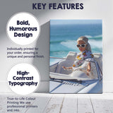 Luxury Beach Convertible Fashion Doll Coastal Lifestyle Canvas Wall Art Print Decor Picture Ready to Hang