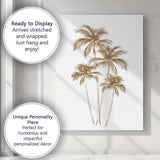 Elegant Sepia Tropical Palm Tree Sketch Canvas Wall Art Print Decor Picture Ready to Hang