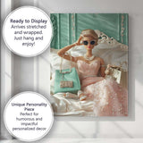 Luxury Fashion Doll Glam Bedroom Portrait Canvas Wall Art Print Decor Picture Ready to Hang