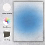 Soft Blue Radial Gradient Minimalist Abstract Canvas Wall Art Print Decor Picture Ready to Hang