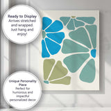 Abstract Coastal Pebble Shapes Mid Century Modern Canvas Wall Art Print Decor Picture Ready to Hang