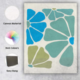 Abstract Coastal Pebble Shapes Mid Century Modern Canvas Wall Art Print Decor Picture Ready to Hang