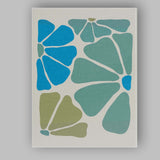 Abstract Coastal Pebble Shapes Mid Century Modern Canvas Wall Art Print Decor Picture Ready to Hang