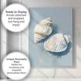 Neutral Coastal Seashell Still Life Painting Canvas Wall Art Print Decor Picture Ready to Hang