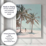 Tropical Palm Tree Beach Paradise Photography Canvas Wall Art Print Decor Picture Ready to Hang