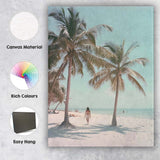 Tropical Palm Tree Beach Paradise Photography Canvas Wall Art Print Decor Picture Ready to Hang