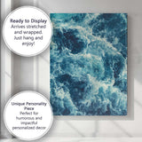 Deep Blue Ocean Waves Abstract Seascape Texture Canvas Wall Art Print Decor Picture Ready to Hang