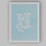 Beach Please Minimal Coastal Typography Canvas Wall Art Print Decor Picture Ready to Hang