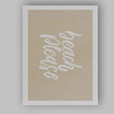 Beach Please Neutral Coastal Typography Canvas Wall Art Print Decor Picture Ready to Hang