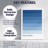 Ocean Shades Blue Colour Palette Minimal Poster Canvas Wall Art Print Decor Picture Ready to Hang