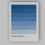 Ocean Shades Blue Colour Palette Minimal Poster Canvas Wall Art Print Decor Picture Ready to Hang