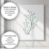Soft Blue Watercolour Sea Coral Coastal Illustration Canvas Wall Art Print Decor Picture Ready to Hang
