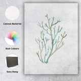 Soft Blue Watercolour Sea Coral Coastal Illustration Canvas Wall Art Print Decor Picture Ready to Hang