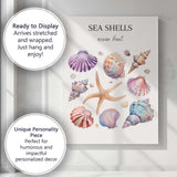 Pastel Sea Shells Ocean Front Coastal Watercolour Collection Canvas Wall Art Print Decor Picture Ready to Hang