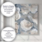 Abstract Oyster Shell Coastal Textured Painting Canvas Wall Art Print Decor Picture Ready to Hang