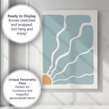 Minimalist Sage Green Abstract Organic Shapes Canvas Wall Art Print Decor Picture Ready to Hang